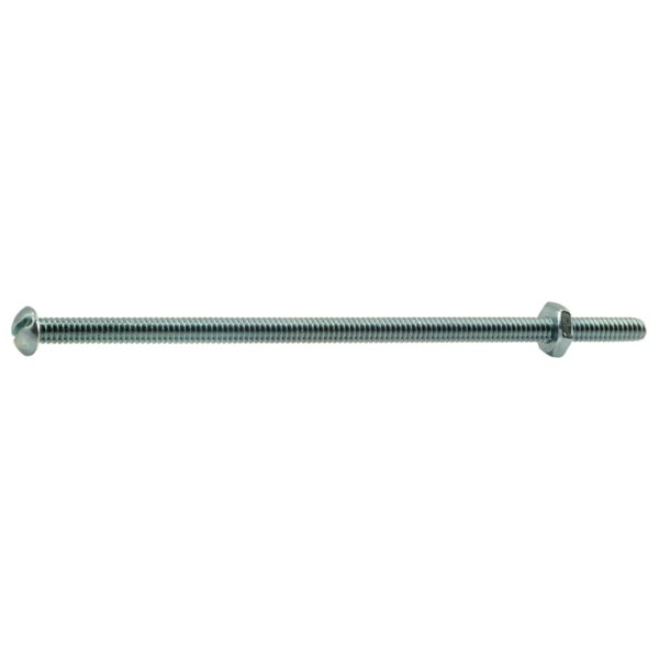 Midwest Fastener 3/16"-24 x 5 in Slotted Round Machine Screw, Zinc Plated Steel, 8 PK 60122